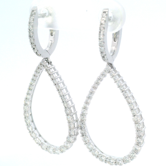 Diamond Pear Shape Drop Earrings