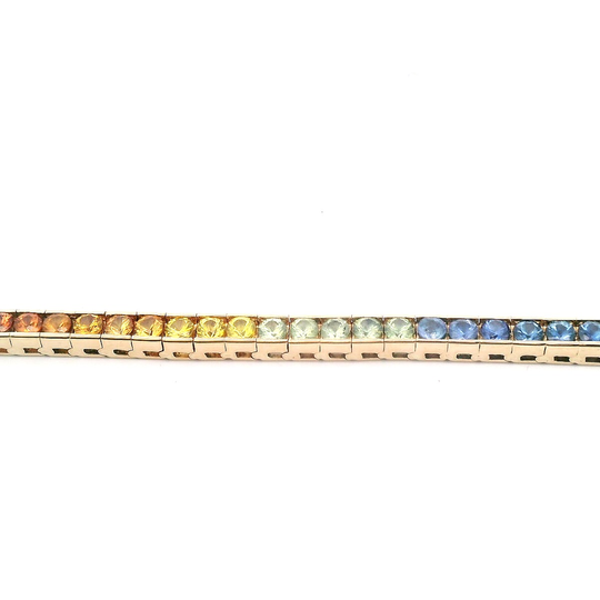 Estate Intense Color Rainbow Sapphire Bracelet