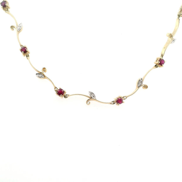 Ruby and Diamond Necklace