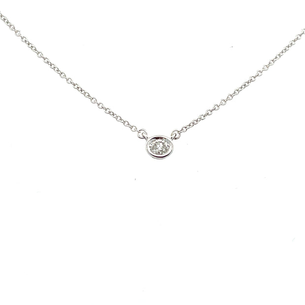 14 Karat White Diamond Pendant/Necklace | 0.10 carats total weight