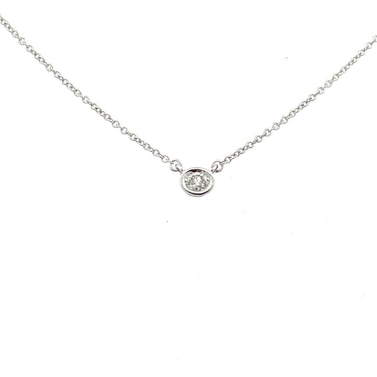 14 Karat White Diamond Pendant/Necklace | 0.10 carats total weight