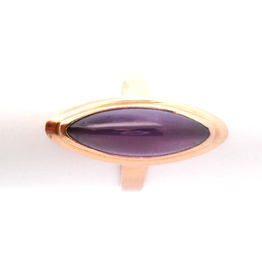Estate Purple Glass Stone Ring