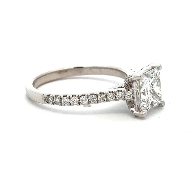 White Gold Princess Cut Engagement Ring