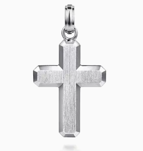 Sterling Silver Brushed Cross Pendant