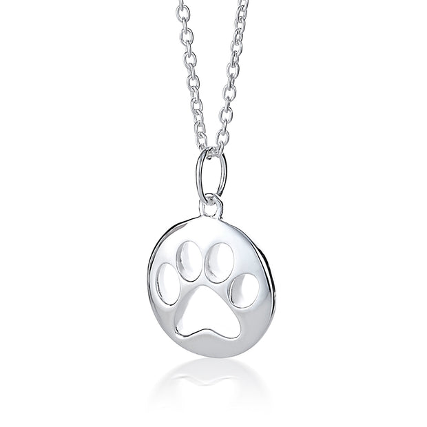 Sterling Silver Pawprint Necklace