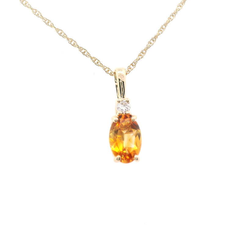 Yellow Gold Citrine Necklace