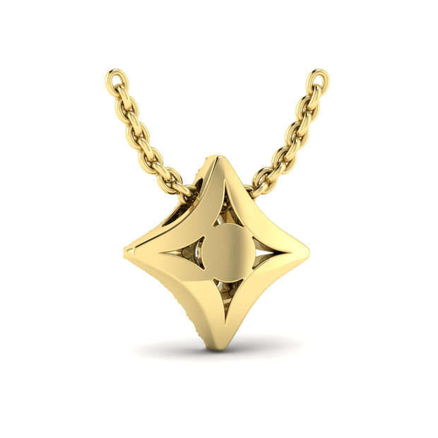 14 Karat Yellow Diamond Pendant/Necklace | 0.27 carats total weight