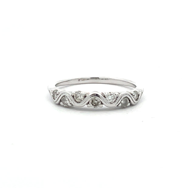 14 KT White Gold Rhodium Plated Band
