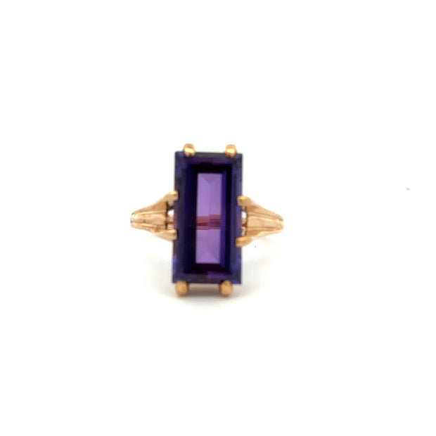 Estate Synthetic Sapphire Ring
