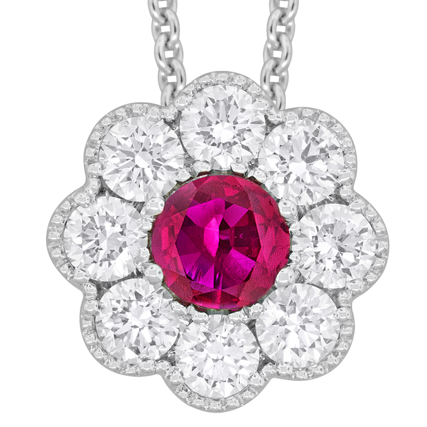 Ruby & Diamond Flower