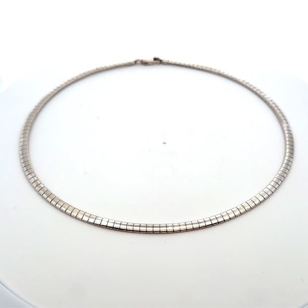 Estate Sterling Silver Omega Chain