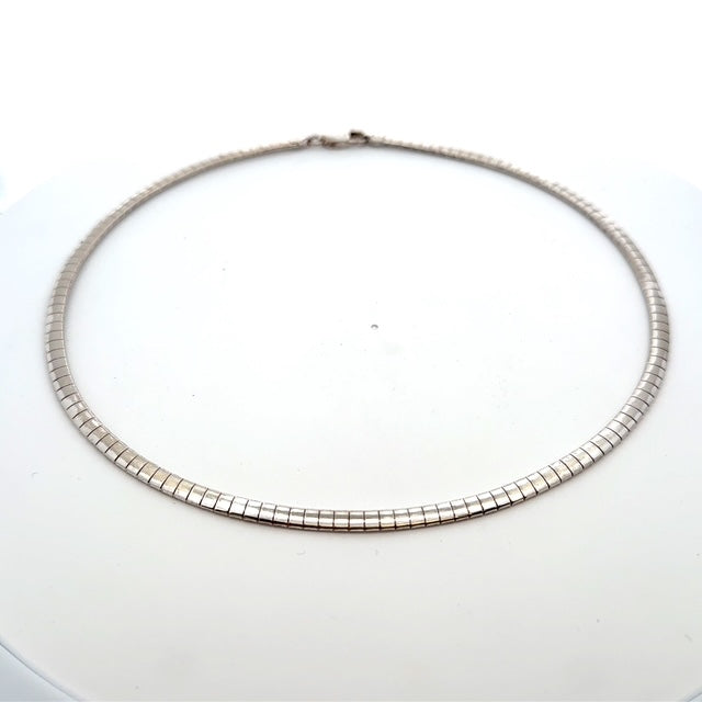 Estate Sterling Silver Omega Chain