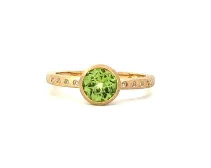 Peridot & Diamond Fashion Ring