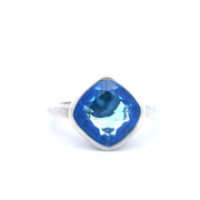 Estate Blue Stone Ring w/ Engraving