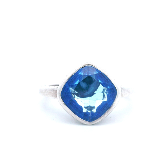 Estate Blue Stone Ring w/ Engraving