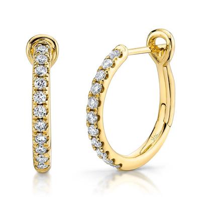 Small Diamond Hoop Earrings