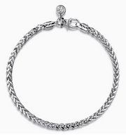 925 Sterling Silver Men's Wheat Chain Bracelet