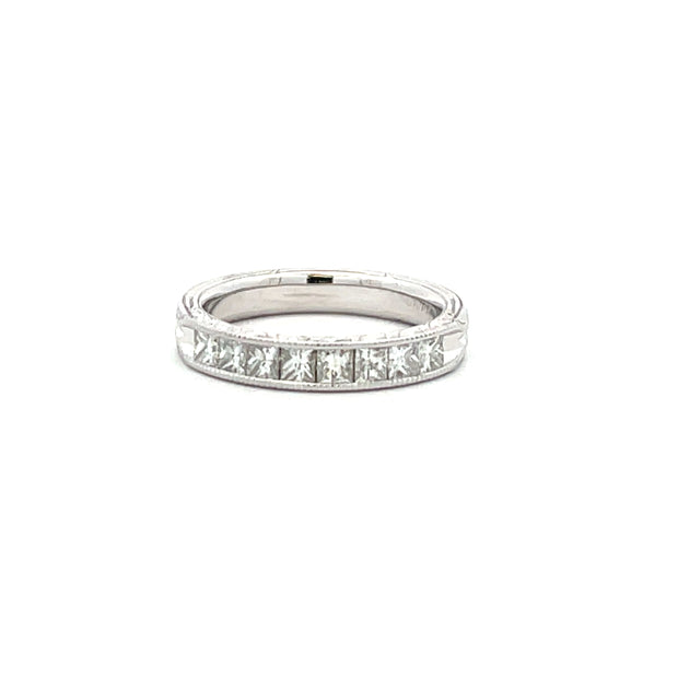 Princess Shape Diamond Wedding Band