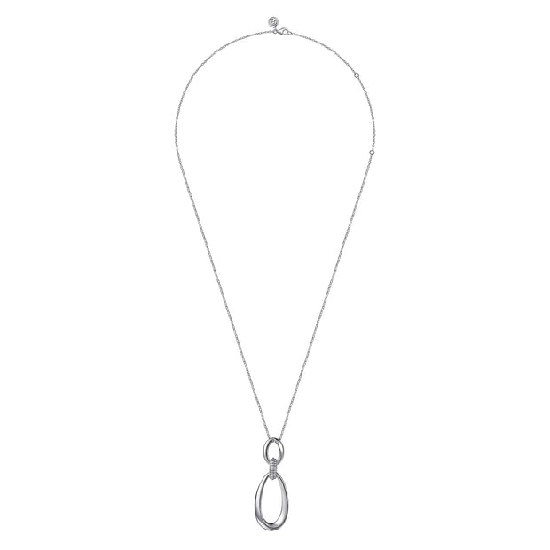 925 Sterling Silver Bujukan Drop Pendant Necklace