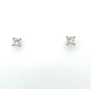 0.37tw Princess Shape Diamond Stud Earrings