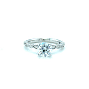 14 Karat White Gold Diamond Semi-Mount Engagement Ring