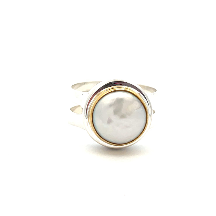 Sterling Silver Pearl Ring