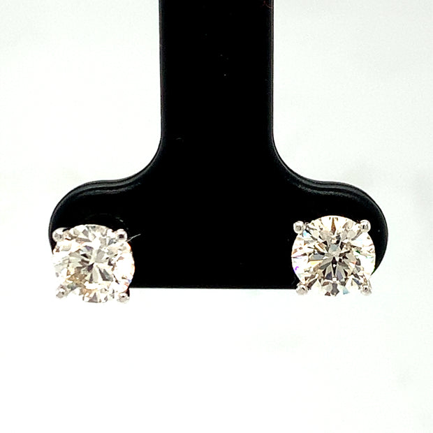1.63ctw Round Diamond Stud Earrings