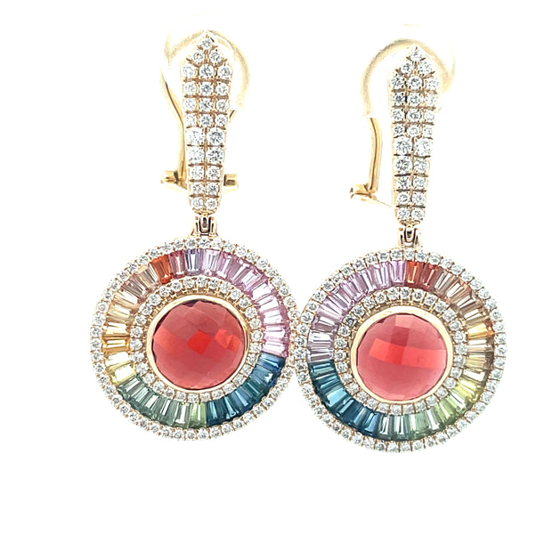 Colored Stone Earrings