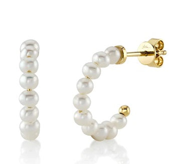 Pearl Hoop Earrings