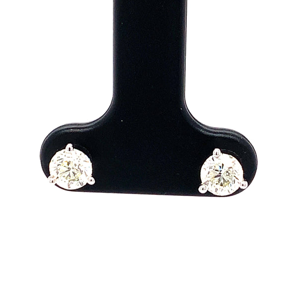 1.40ctw Round Diamond Stud Earrings
