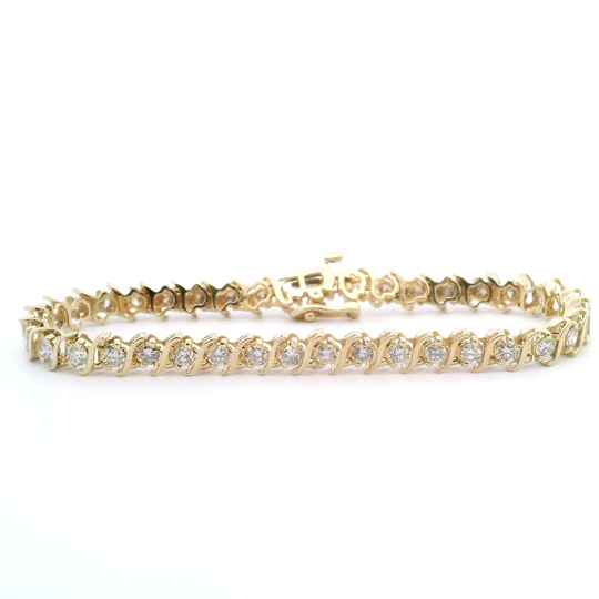 S Link Diamond Tennis Bracelet
