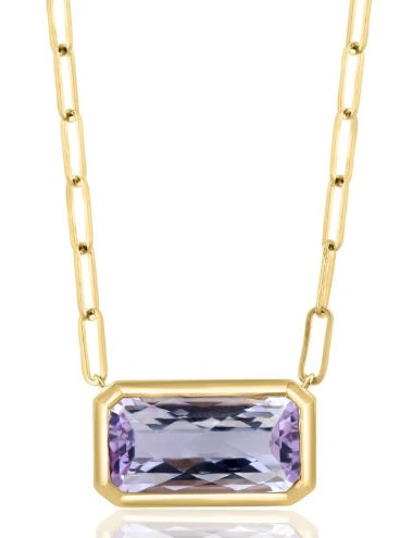 Yellow Gold Amethyst Pendant