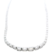 1/2 Way Diamond Tennis Necklace