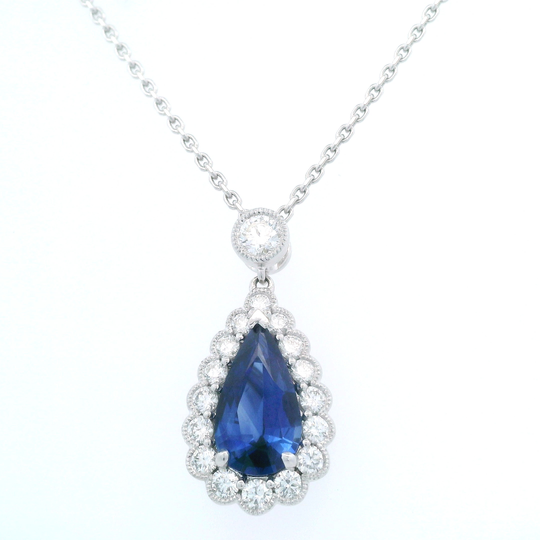 Sapphire w/ Diamond Halo