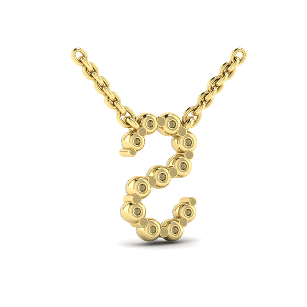 14 Karat Yellow Diamond Pendant/Necklace | 0.22 carats total weight