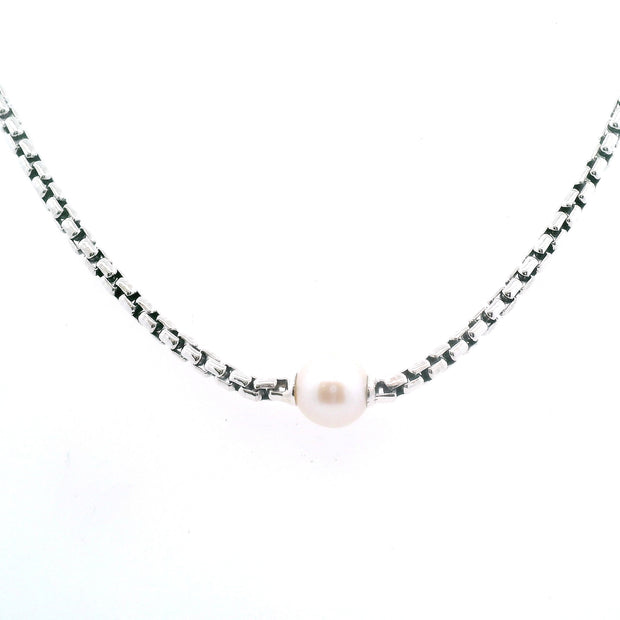 Sterling Silver Pearl Necklace