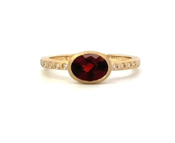 Garnet & Diamond Fashion Ring