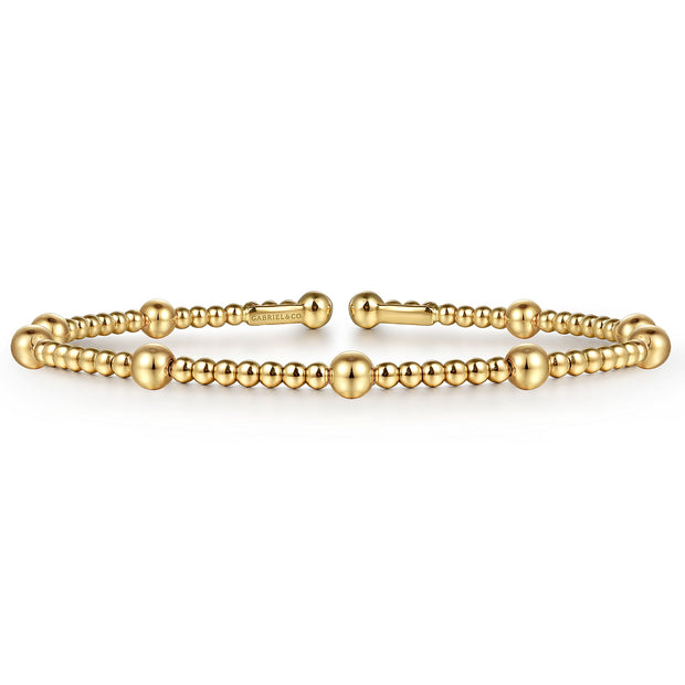 14K Yellow Gold Bujukan Split Bangle
