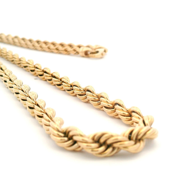 Estate18K Yellow Gold Graduated Rope Chain 17"