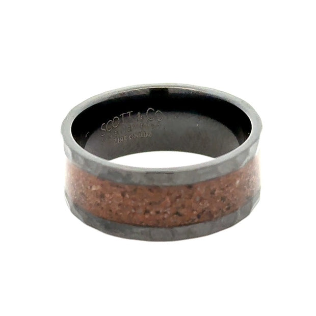 Zirconium Mens Wedding Band