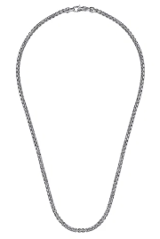 22 Inch 4mm 925 Sterling Silver Solid Mens Round Box Chain Necklace