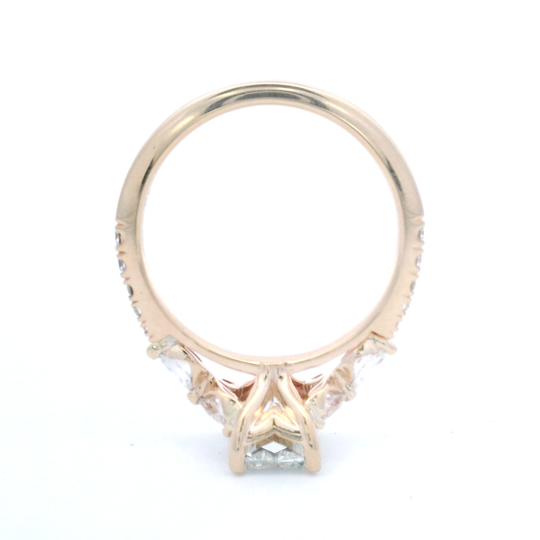 Custom Designed Cushion Diamond Engagement Ring