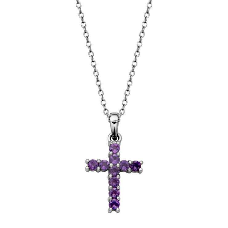 Amethyst Cross Necklace