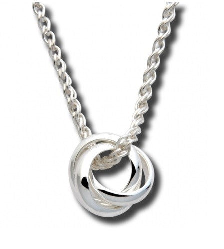 Sterling Silver Rolling Rings Necklace