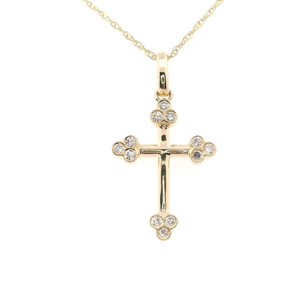 Yellow Gold Cross Necklace