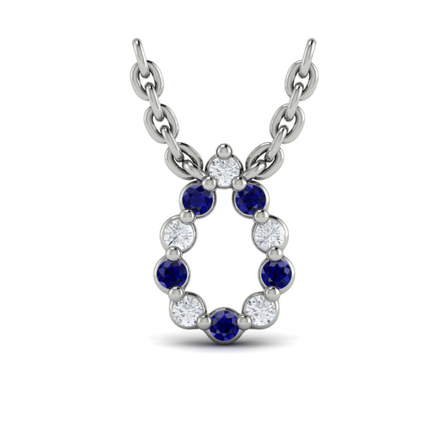 Alternating Sapphire & Diamond Necklace