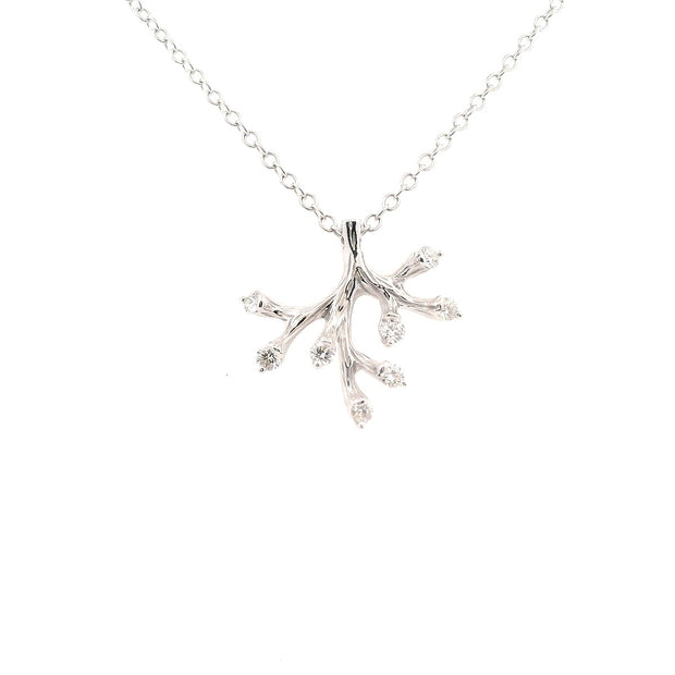 Tiffany Diamond Coral Necklace