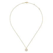 14K Yellow Gold Bujukan Pearl Pendant Necklace