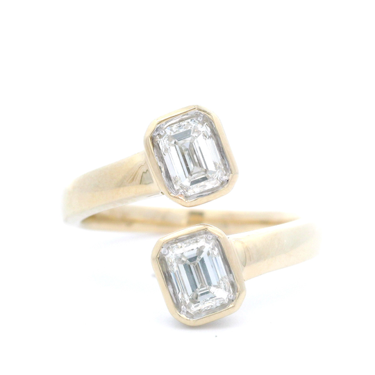 Diamond Bypass Ring