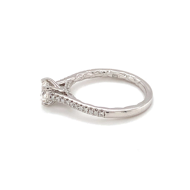 14 Karat Diamond Engagement Ring with Round Center